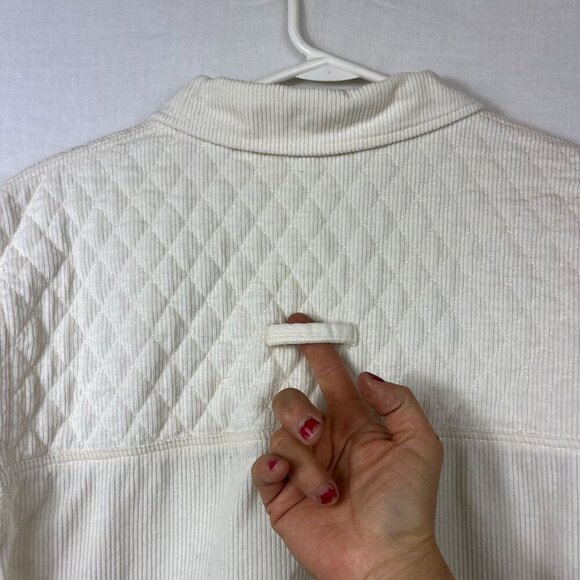 Y2K Oversized Corduroy Button Up Chore Jacket Womens S Baggy‎ Quilted 90s Boho - Picture 8 of 11